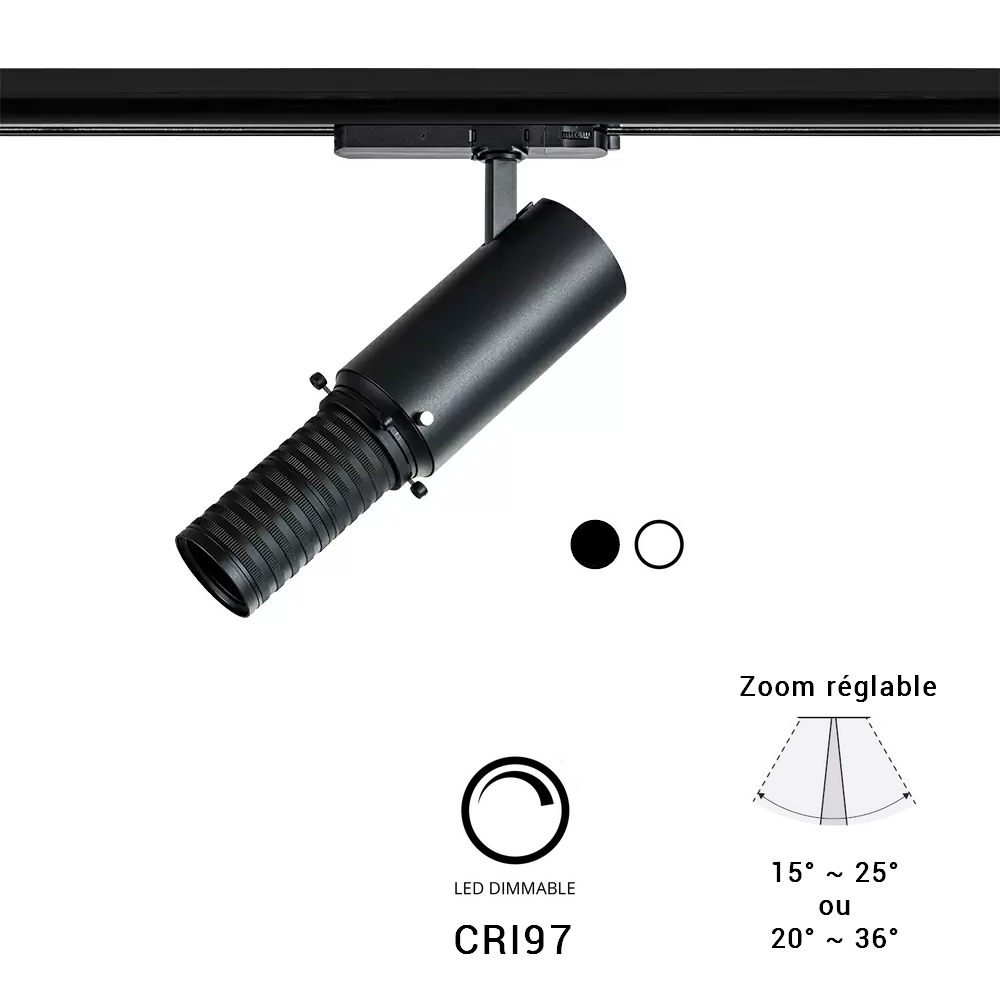 MUSEO-30W : Cadreur LED IRC97, dimmable, zoom réglable