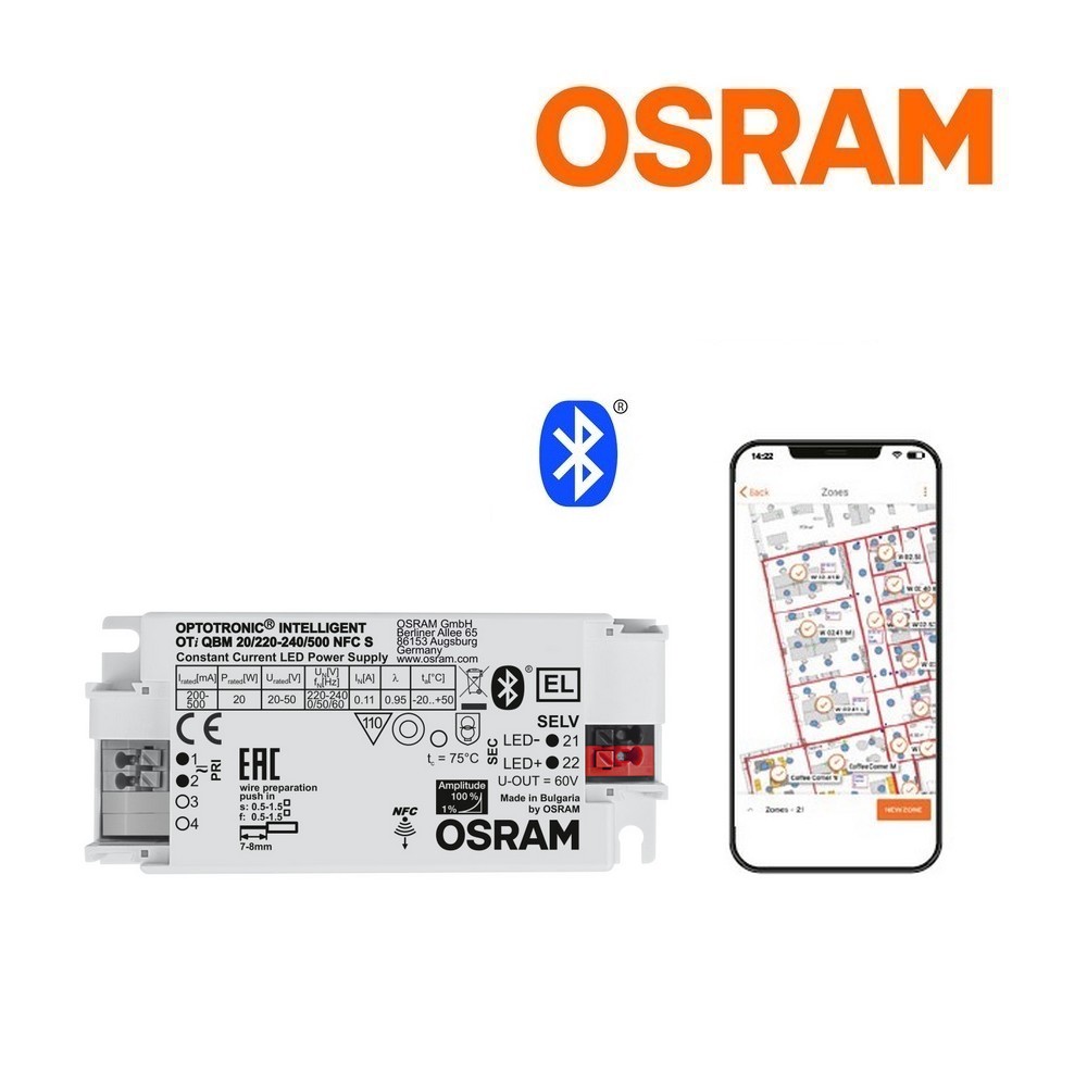 OTi QBM 20/220...240/500 NFC S   Driver LED 20W multi-courant constant dimmable QBM
