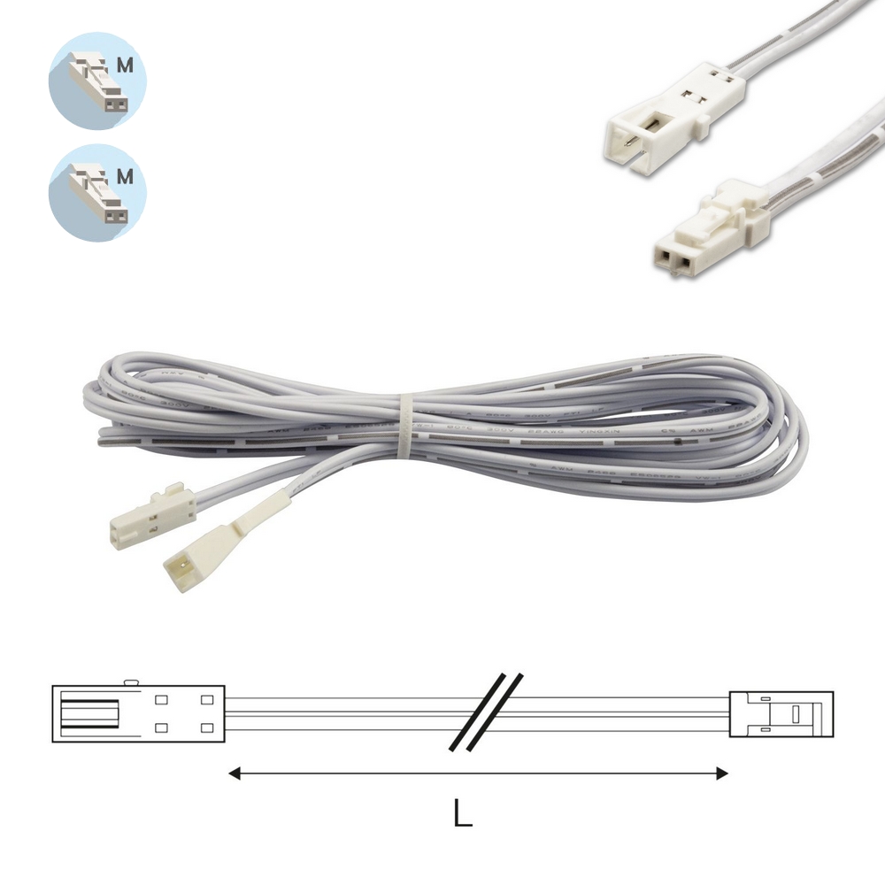 Rallonge avec 1 connecteur femelle + 1 connecteur mâle miniAMP
