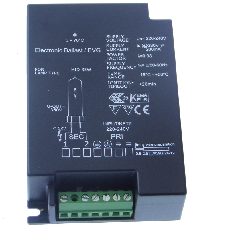 Platine d'alimentation électronique à intégrer dans un projecteur ou un appareil d'éclairage pour lampe iodure métallique 35W