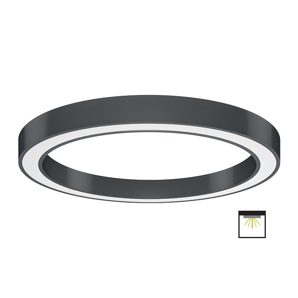 PAH80: Plafonnier LED en forme d'anneau Ø650 à 1500 mm, hauteur 80mm