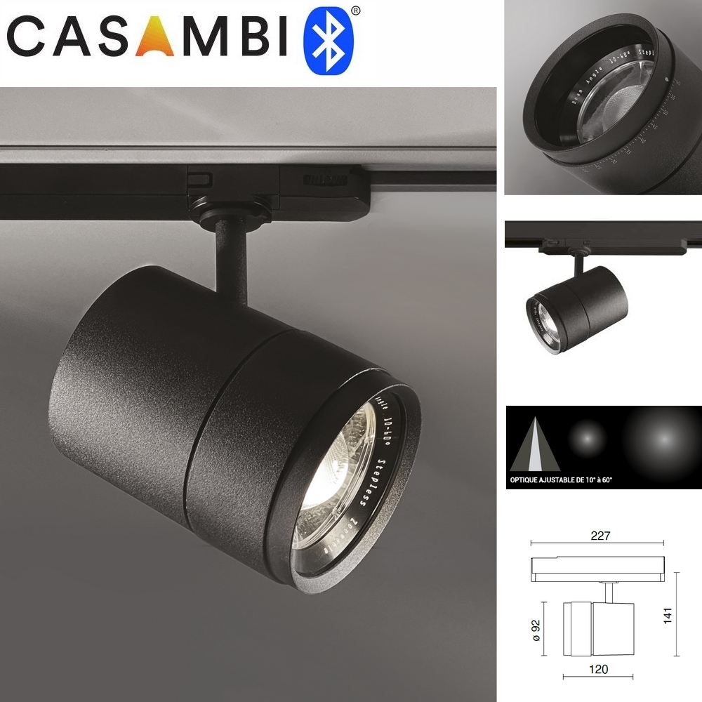 ZOOM-S-35W-CAS : Projecteur LED accentuation zoomable, dimmable CASAMBI