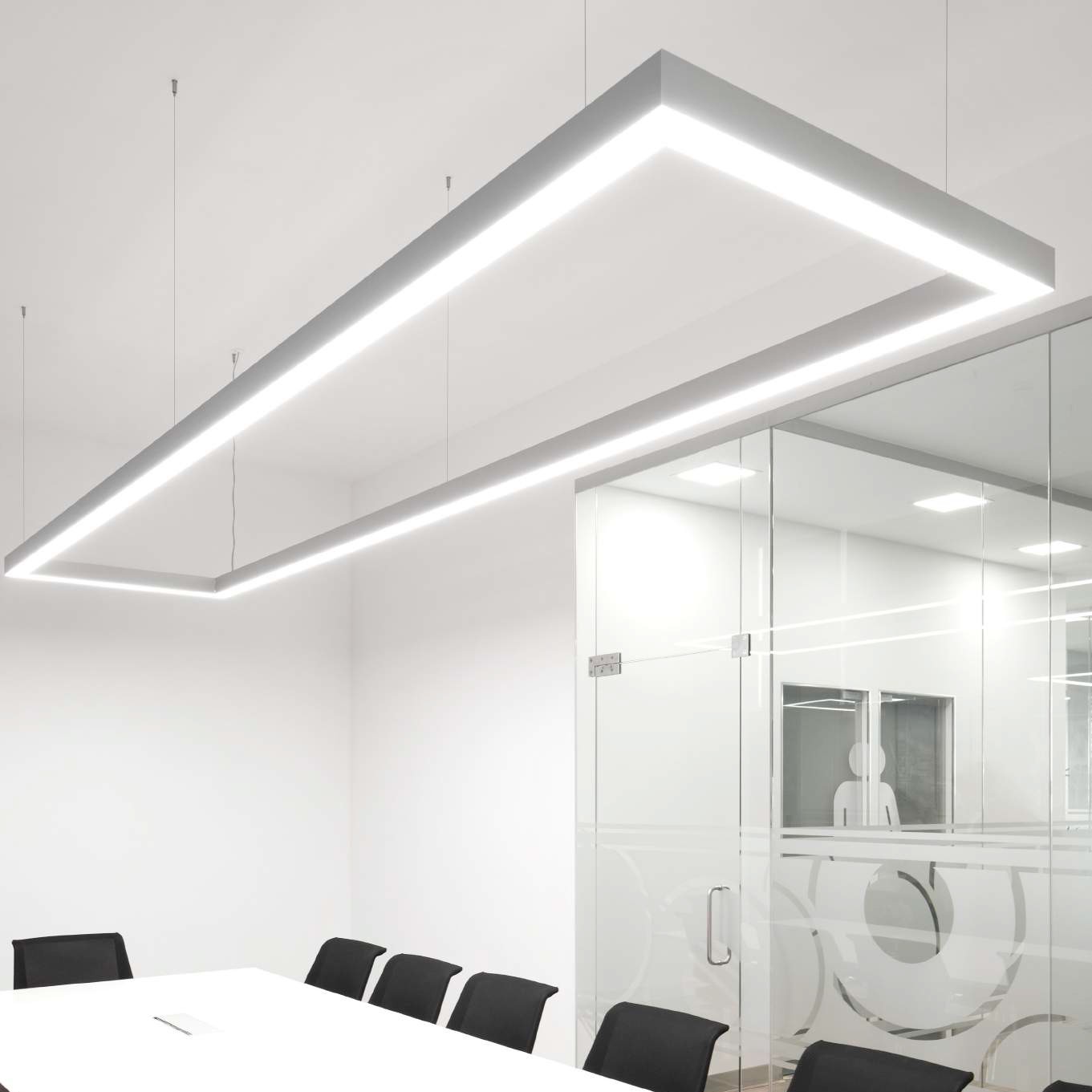 SAR75 Suspension LED design structure rectangulaire grande taille