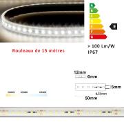 Ruban LED 96 LED/m 35W/m RGB+CCT 2400-6000K étanche IP67 5m