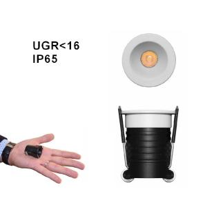trommel Ambitieus Picasso Spot LED 33mm basse luminance UGR16, etanche IP65