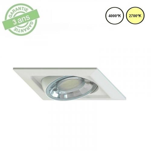 ARA : Spot LED carré orientable blanc 8W 600 lumens