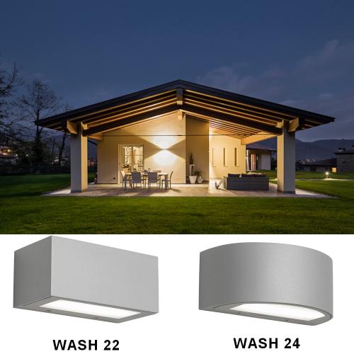 Appliques LED double, asymétriques, effet wall-washer collection