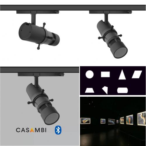 Cadreur LED IRC97, dimmable CASAMBI, pour rail 3 allumages
