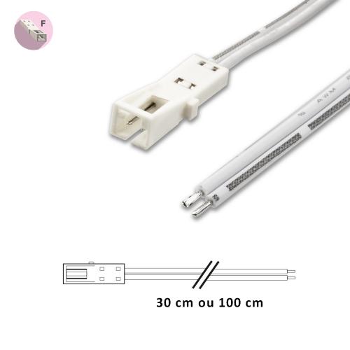 Cable bipolaire + connecteur miniAMP femelle
