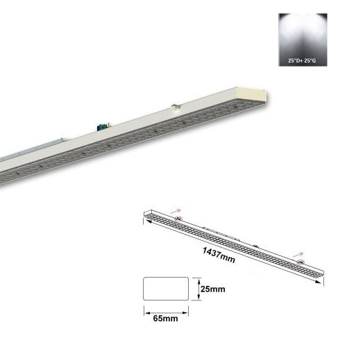 Module LED doublre asymétrique 25°G+ 25°D, 1,5 mètres  pour ligne continue Fastline