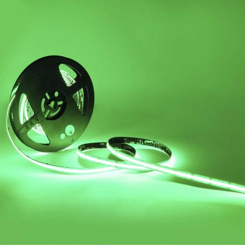 ruban LED COB IP67 vert 10 mm, 24V, 384 leds/mètre, 10W/mètres