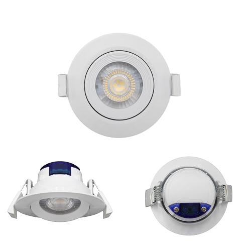 NAHE : spot LED encastré rond blanc orientable 6,5W 570 lumens (Destockage)