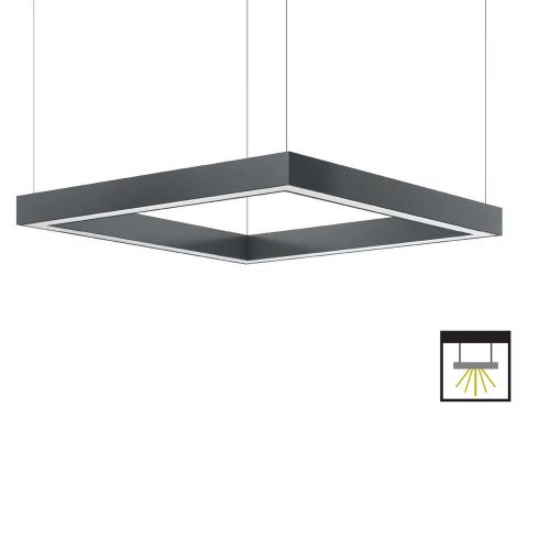 Suspension LED design carrée grande taille pour l'éclairage des bureaux
