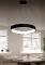 suspension LED décorative noire diamètre 900 mm