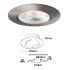 114985 : Spot rond nickel satiné orientable Ø87mm pour lampe type MR16 Ø50mm