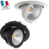 NYOS-LED : Encastré LED basculant 40W, Ø155mm, noir ou blanc, 3000°K ou 4000°K IRC>90, R9>50