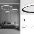 CITRA-EXT: Suspension LED en forme d'anneau Ø600 à 1200 mm, diffusion extérieure
