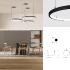 CITRA-INT: Suspension LED en forme d'anneau Ø500 à 1100 mm, diffusion intérieure